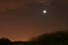 Moon, Venus and Jupiter Triple Conjunction