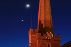 Crescent Moon / Venus - St Mary's Church
