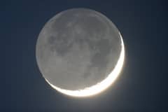 Earthshine on the Moon 07 May 2008